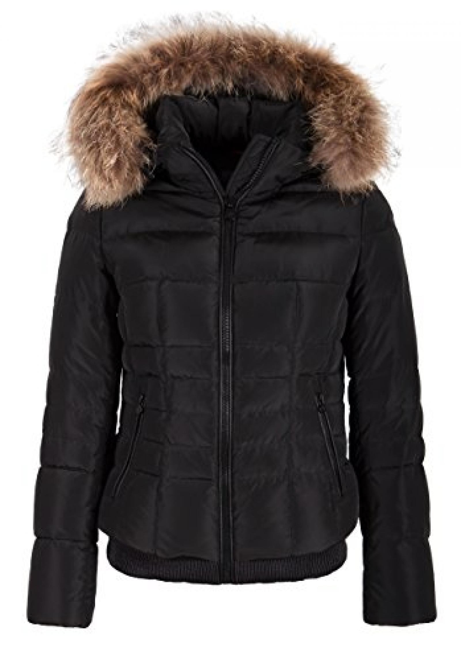 M650 Damen Daunenjacke "TARORE" mit Echtfellkapuze schwarz M650 Damen Daunenjacke "TARORE" mit Echtfellkapuze schwarz